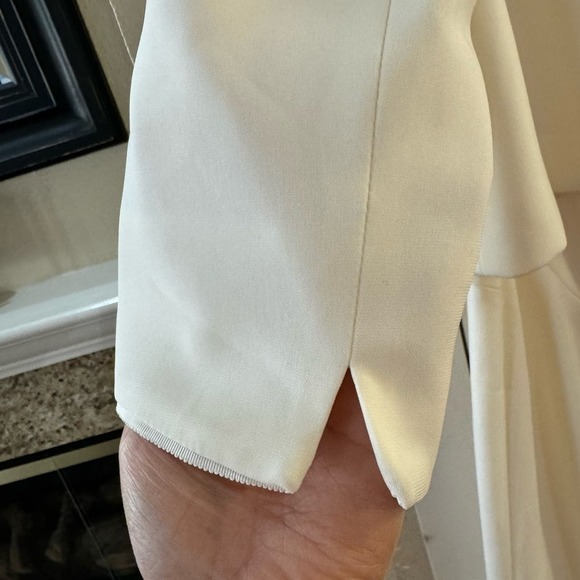 Vintage Talbots Petites Sheath Dress and Blazer Set Cream Size 12 Office Siren - Picture 9 of 12